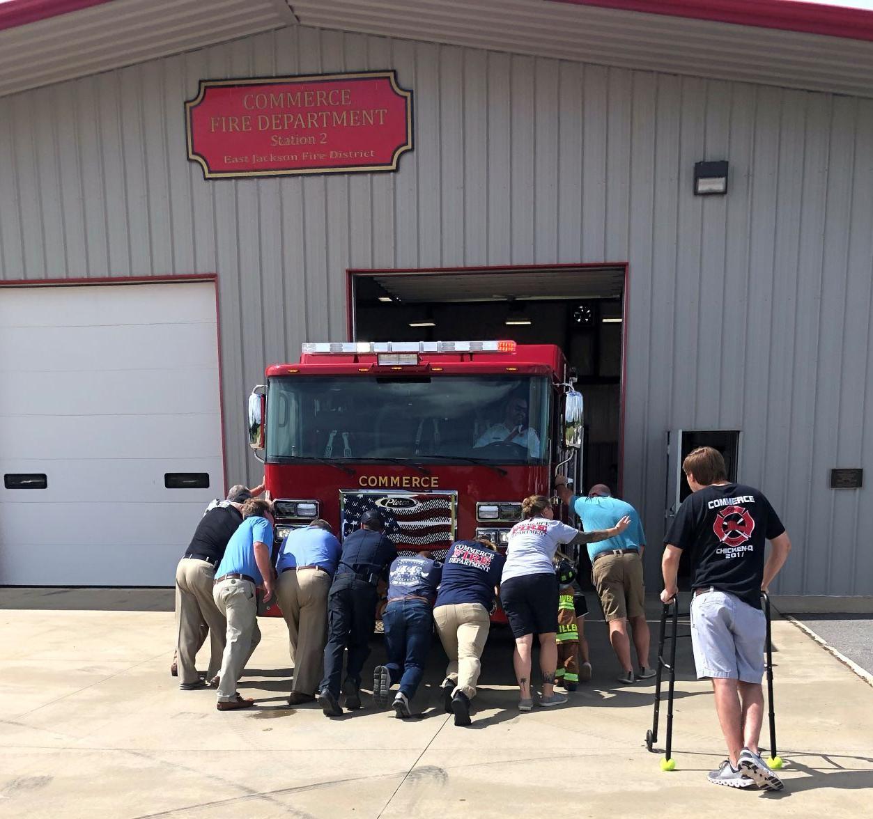 Push-In ceremony held for new fire engine